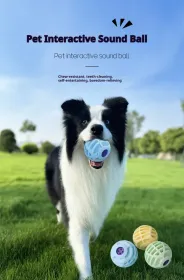Pet Interactive Sound Ball,The Mellow Dog Cat Pet Voice Ball,Interactive Pet Squeaky Toys (Option: Green)